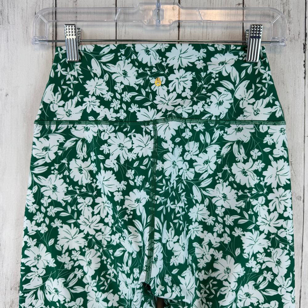 Spiritual Gangster Green Floral Verona Intent High Waisted Legging Size Medium - Picture 7 of 16